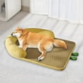 thumbnail image 5 of Tapis pour Animaux Semi-Circulaire avec Poignée Design Détachable Lavable pour Lit Confortable pour Chien et Chat, 5 of 5