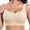 White, variant on Womens Plus Size Seamless Wireless Minimizer Bras Push up Padded Workout Bras Full Coverage Large Bust Bra Square Neck T Shirt Bralettes White XXL