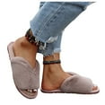 thumbnail image 4 of VerPetridure House Slippers for Women Men Open Toe Fuzzy Slippers New Style Plush Slippers, Women's Home Slippers, Home Interior Plush Slippers, 4 of 9