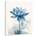thumbnail image 2 of Designart "Vintage Blue Lotus Reflections Timeless Beauty" Lotus Metal Wall Art Prints, 2 of 5