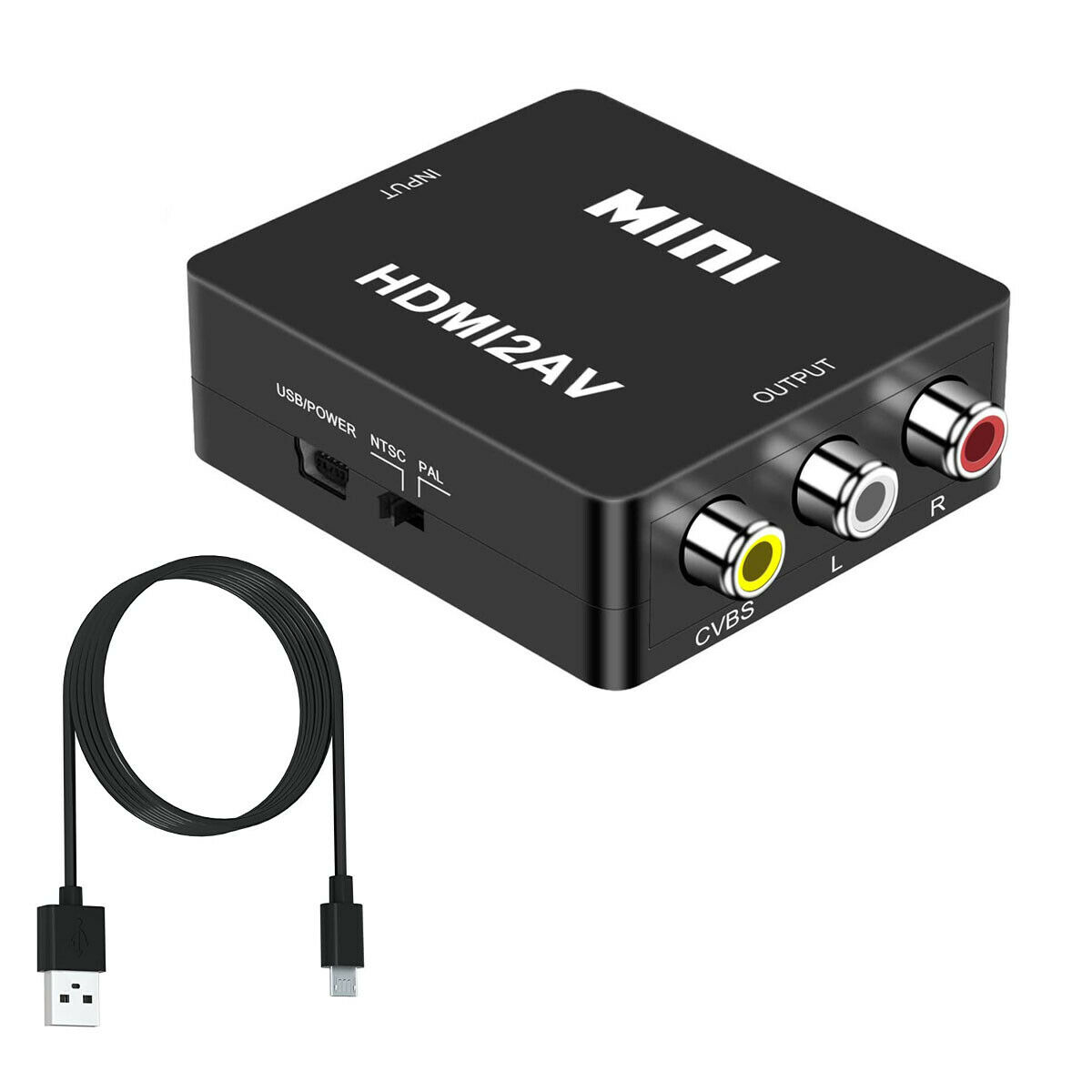 HDMI To RCA AV Mini Composite 1080P Audio Video AV CVBS Adapter Converter For TV