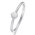 thumbnail image 2 of VAKKI 925 Sterling Silver Womens Hexagon Model Rings Simple Rings Vintage Statement Stacking Rings Size 5-9, 2 of 5