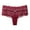Wine, variant on Scyoekwg Thongs for Womens Thong Lace Solid Color Breathable Ladies Panties Fashion Low Waisted Hipster Panties Bikini Underwear Underpants(Green,L)