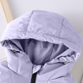 thumbnail image 4 of Boys Girls Puffer Vest Thick Warm Hooded Down Outerwear with Zipper Pocket Fall Winter Sleeveless Casual Jacket, Purple 3 Years, 4 of 6