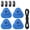 Blue, variant on 4 Pack Bright Yellow PVC D-Ring Patch Kit with Bungee Cord, 304 Stainless Steel Triangle D-Ring Set, Deck Storage Expansion for Inflatable SUP Kayak Canoe (Yellow)