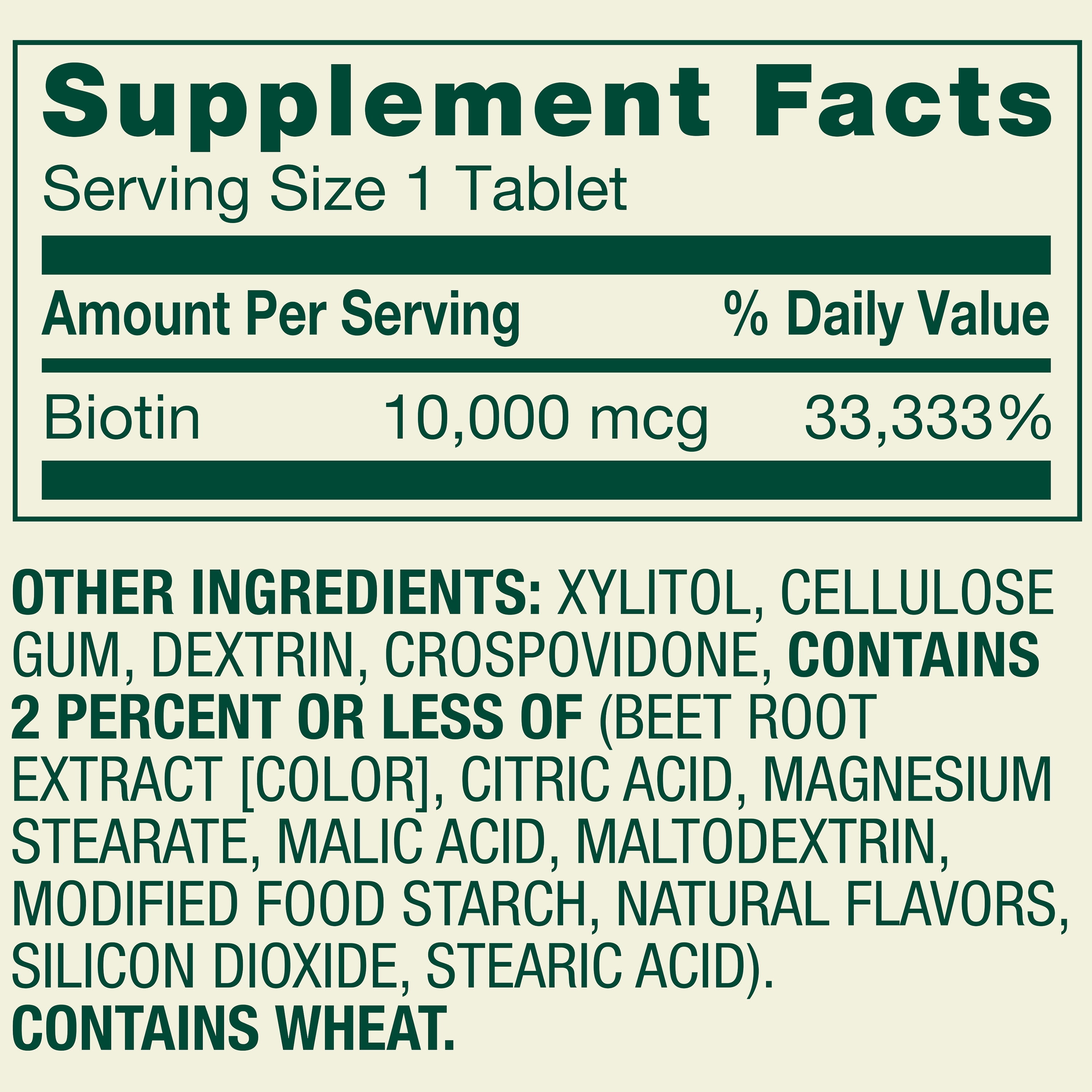 (3 pack) Spring Valley Fast-Dissolve Biotin Dietary Supplement Tablets for Hair/Skin/Nail Health, Strawberry Flavor, 10,000 mcg, 60 Count