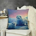 thumbnail image 2 of Cute Sea Lion Throw Pillow Covers Cartoon Sea Lion Pillow Covers for Home Sofa Bed Couch for Kids Boys Girls Blue Pink Sky Cushion Covers Sea Animal Pillowcases, 2 of 5