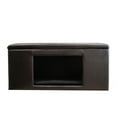 thumbnail image 3 of HomePop Traditional Faux Leather Decorative Pet Bed Bench in Brown, 3 of 10