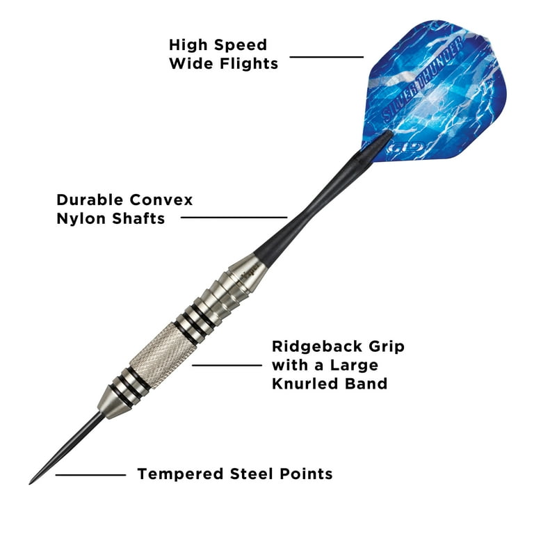 Viper Silver Thunder Steel Tip Dart Set, 24 Grams - Walmart.com