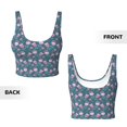 thumbnail image 6 of Rateoe Tulips Flowers Print Womens' Sports Bras Scoop Neck Sports Vest- Padded U Back Seamless High Impact Support, 6 of 7