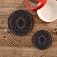 thumbnail image 2 of GZHJMY Mandala Round Trivets Pot Holders 2 Pcs, Heat Resistant Cotton Thread Weave Trivets for Hot Dishes, Cooking, Baking, Farmhouse, Kitchen Decor for Kitchen Pans Bowl Teapot, 2 of 7