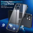 thumbnail image 2 of Crystal Clear Case for iPhone 13, [Not Yellowing] [Camera Protection] [Military Grade Drop Tested] Transparent Shockproof Protective Phone Case Soft Silicone Slim Cover, 6.1 inch, Black, 2 of 8