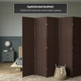 thumbnail image 5 of Oriental Furniture 7 ft. Tall Woven Fiber Room Divider - Dark Mocha - 6 Panel, 5 of 5