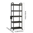 thumbnail image 3 of Gumesh 5-Tier Rolling Utility Cart | Mobile Organizer for Kitchen, Bathroom & Living Room | Storage Shelf, 3 of 6