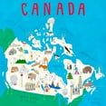 thumbnail image 2 of Daly, Carla 12x12 Black Ornate Wood Framed with Double Matting Museum Art Print Titled - Illustrated Countries Canada, 2 of 4