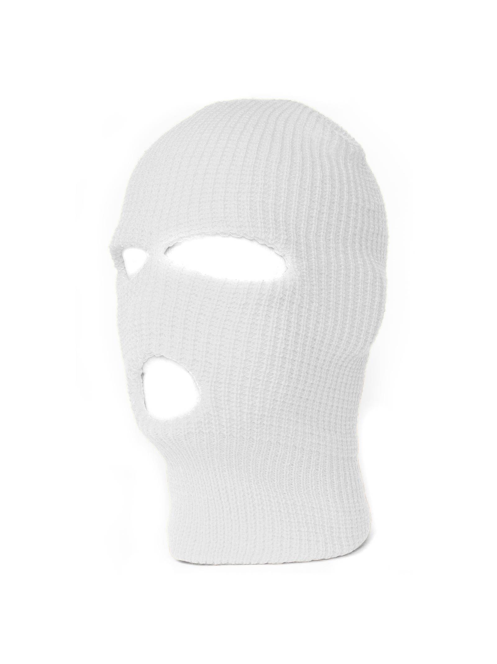 TopHeadwear TopHeadwear's 3 Hole Face Ski Mask, White