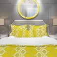 thumbnail image 2 of Designart 'Yellow Pattern' Modern Duvet Cover Set, 2 of 4