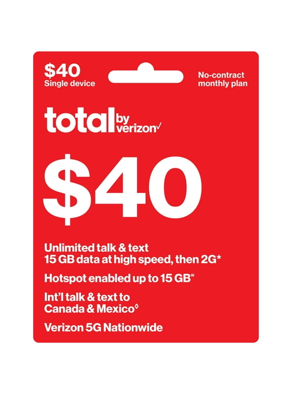 Total by Verizon Prepaid Plans in Total by Verizon