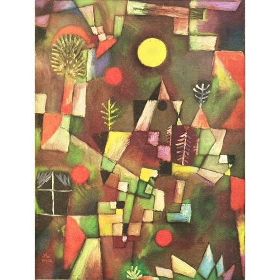 Full Moon-Klee - CANVAS OR FINE PRINT WALL ART