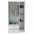 thumbnail image 3 of CoSoTower 2-Drawer 3-Door Armoire White, 3 of 7