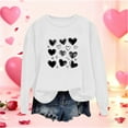 thumbnail image 2 of Erwazi Women's Valentines Hearts Sweatshirt Crew Neck Loose Long Sleeve Casual Cute Loose Fit Top, 2 of 5