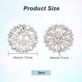 thumbnail image 2 of 2pcs Alloy Rhinestone Shoe Decorations Detachable Shoe Buckle Clips with Iron Findings Flower Platinum 45x18mm, 2 of 6