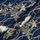 thumbnail image 1 of Tela de algodón estampada con grullas japonesas azul medianoche de 1,1 yardas (150 cm x 150 cm), estilo japonés, para patchwork, con diseño bronceado., 1 of 9