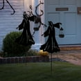 thumbnail image 3 of KMMYS Halloween Witch Solar Lanterns, Outdoor Halloween Decorations, Metal Yard Stakes, Lighted Witch Decor for Gardens and Walkways, Durable Weather-Resistant Design, Haunted Graveyard Scene, 3 of 6