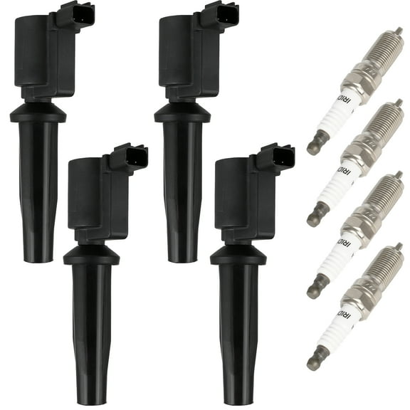 SCITOO 4 ignition coils UF621 with 4 Iridium Spark Plugs for Ford Escape Fusion C-Max Transit Connect SSV Plug-In Hybrid Police Responder Hybrid & for Lincoln MKZ & for Mercury Mariner