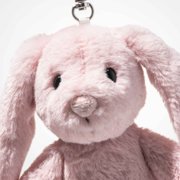 Steiff Hoppie Rabbit Keyring, Pale pink 6