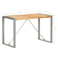 thumbnail image 4 of vidaXL Dining Table 120x60x75 cm Solid Rough Mango Wood, 4 of 5