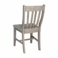 thumbnail image 5 of International Concepts Solid Wood Cafe Chairs in Washed Gray Taupe - Set of 2, 5 of 9