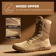thumbnail image 6 of NORTIV 8 Men's Wide Toe Box Barefoot Military Tactical Boots for Men Zero Drop Work Minimalist Leather Side Zipper Motorcycle Combat Boots, 6 of 9