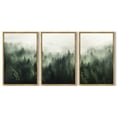 thumbnail image 5 of SHENIFY Large 24x36in3pcs Natural Framed Green Fog Pine Tree Forest Canvas Wall Decor Modern Wall Art Artwork Prints, 5 of 6