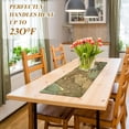 thumbnail image 3 of FREEAMG Snaking Pink Vortex Marble Long Trivet Table Runner Non-Slip Heat Resistant Table Protector Waterproof Golden Glittery Hot Pads Pot Holder Table Mats, 3 of 7