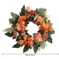 thumbnail image 3 of Fall Wreaths for Front Door - 20 Inch Autumn Wreath with Orange Hydrangea, Peony & Dahlia Flowers, Harvest Thanksgiving Decor for Indoor Outdoor Home, Large Seasonal Door Decorations, 3 of 9