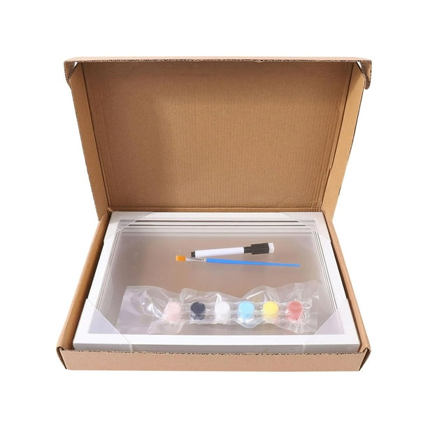 Kit De Huellas De Manos Familiares Para 4 Impresiones Artísticas Diy Recuerdo Regalo Para El Hogar Para Nuevos Padres 6 Colores De Pintura Incluidos Recuerdo Hecho A Mano Marco De Madera Para Huella