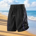 thumbnail image 6 of Cmfcve Women's Quick Dry Athletic Walking Shorts Drawstring Elastic Waist Knee Length Bermuda Shorts Side Strip with Pockets, 6 of 6