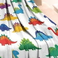 thumbnail image 3 of Colorful Dinosaurs Pattern Blanket,Comfortable Soft Lamb Wool Throw Blanket,All Season,Warm Lightweight Blankets for Sofa Bed Couch Living Room Chair,30"x40", 3 of 4