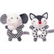 thumbnail image 1 of D-KIUBIUO GCHY Baby Plush Rattle Toy, Black and White Plush Ring, Soft Stuffed Animal Rattle with Sound, Developmental Hand Grip Toys for 0-1 Year Old, 1 of 4