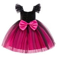 thumbnail image 5 of Girls Dresses Children Gradient Color Fly Sleeve Mesh Tutu Dress Stylish Party Evening Wedding Princess Dress Size 18 M-24 M, 5 of 7