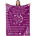 thumbnail image 1 of LHSHID Daughter Blanket Daughter Blankets from Mom Dad Birthday for Daughter I Love You Daughter Presents to My Daughter Daughter Soft Bed Flannel Letter Throw Blanket 50"x60", 1 of 7