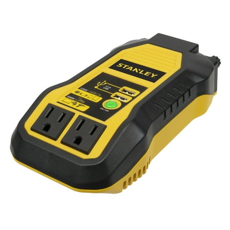 STANLEY PI500S 12V 500 Watts Continuous Power Inverter with Dual AC Outlets