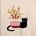 thumbnail image 3 of Instant Message - Cat With Fall Vase - Women's Lightweight French Terry Long Sleeve Shirt, 3 of 6