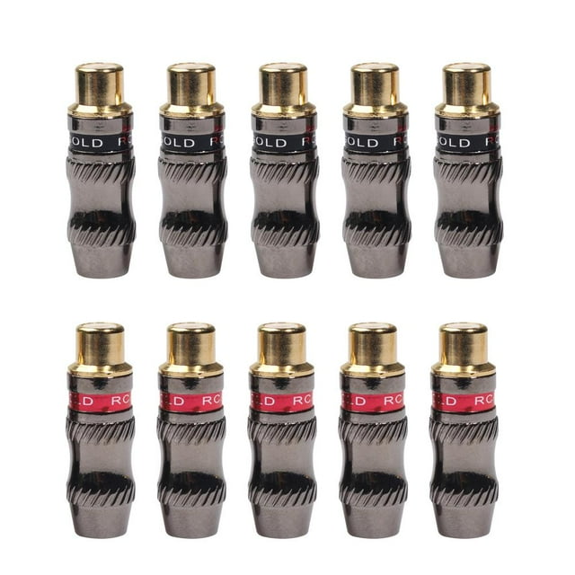 10 Uds RCA terminales hembra adaptador de Audio y vídeo chapado en oro conector de soldadura Likrtyny Accesorios electrónicos