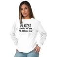 thumbnail image 3 of Pilates Thought You Said Pie Lattes Women's Long Sleeve T Shirt Brisco Brands S, 3 of 5