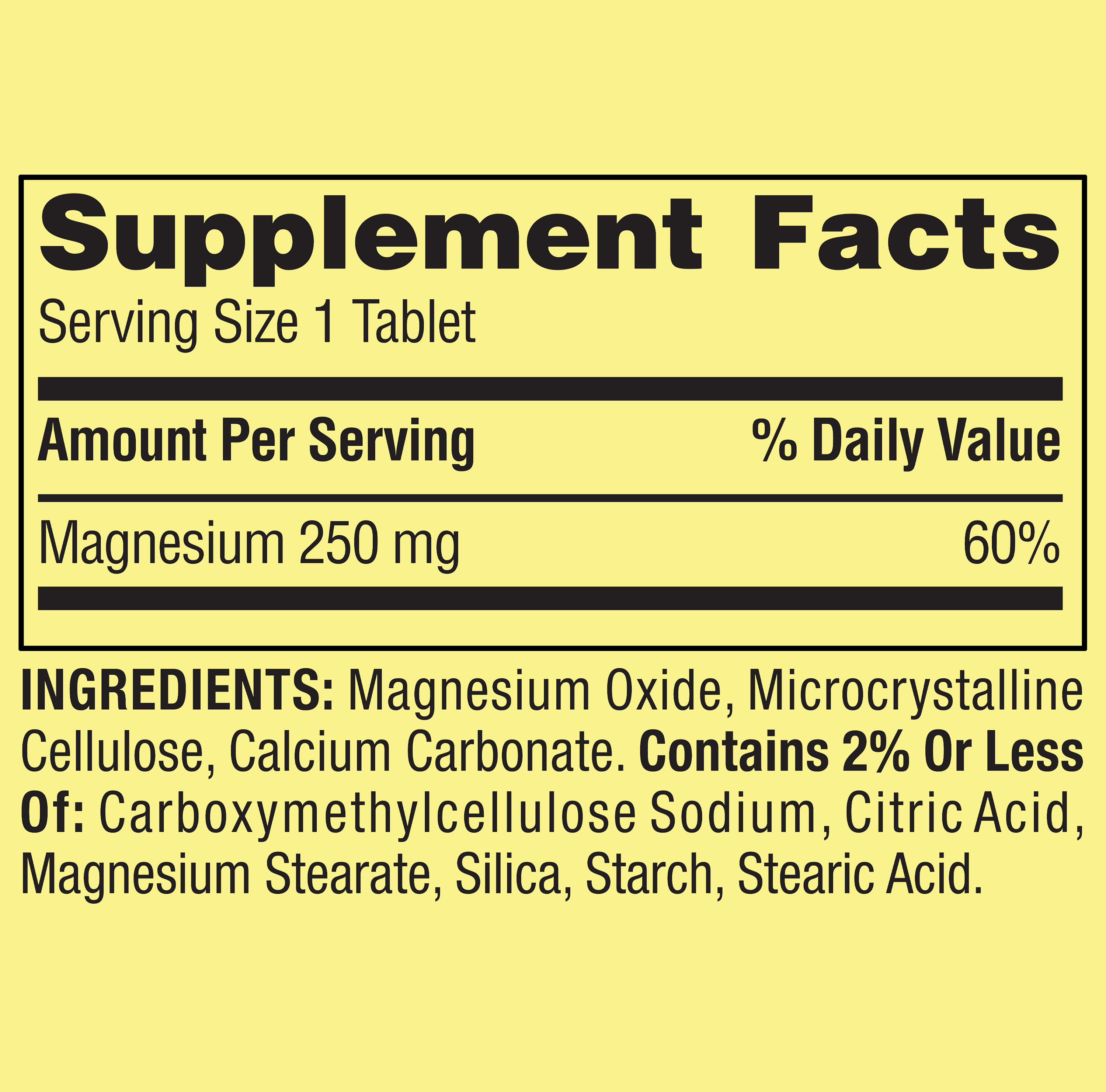 Spring Valley Magnesium Bone & Muscle Health Dietary Supplement Tablets, 250 mg, 250 Count - image 2 of 10