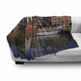 thumbnail image 3 of Amsterdam Soft Flannel Fleece Blanket, Traditional Antique Houses with Reflections in the Canal Sightseeing Travel Theme, Cozy Plush for Indoor and Outdoor Use, 50" x 60", Multicolor, by Ambesonne, 3 of 6