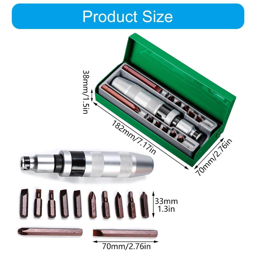 CEORPER Manual Impact Driver Bit Set for Dismantling Rusty Screw Extracting Broken Bolts