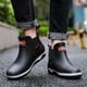 thumbnail image 5 of Botas de lluvia para hombre, botas de lluvia cortas y bajas, antideslizantes, para lavado de autos, zapatos de goma de terciopelo, botas de agua impermeables de moda para las cuatro estaciones, 5 of 5